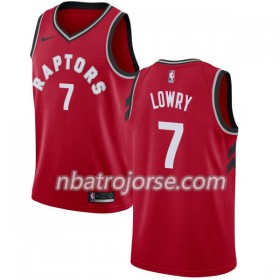 Män Toronto Raptors Tröja Kyle Lowry 7 Nike 2017-18 Röd Swingman